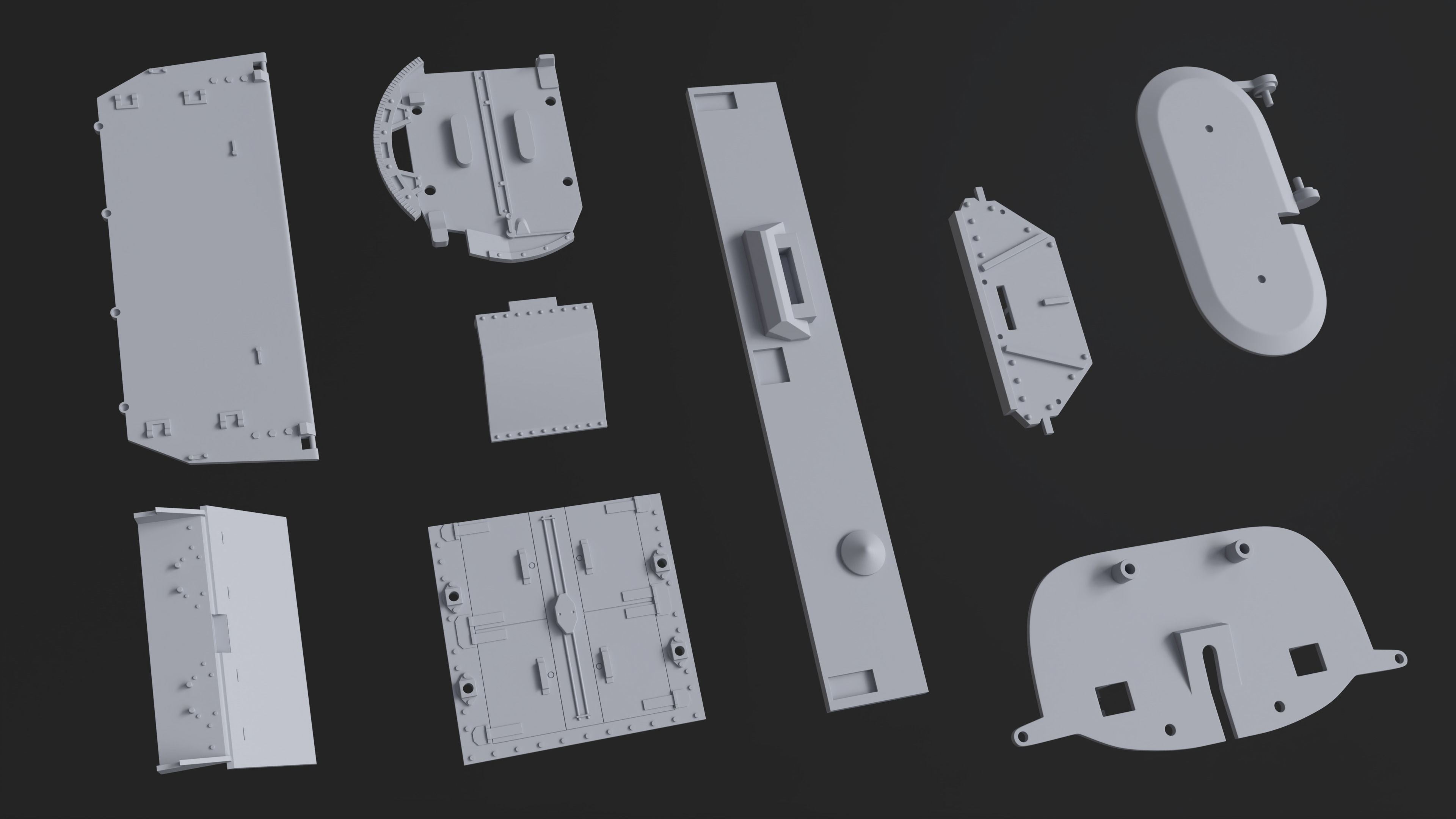 Kitbash Kit - 90 Panels and Surfaces V1 3D model_4