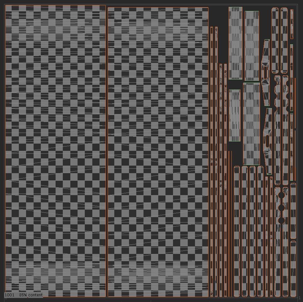 Wood Beach Chair Low-poly 3D model_18