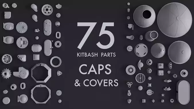 Kitbash Kit - 75 Caps and Covers V1
