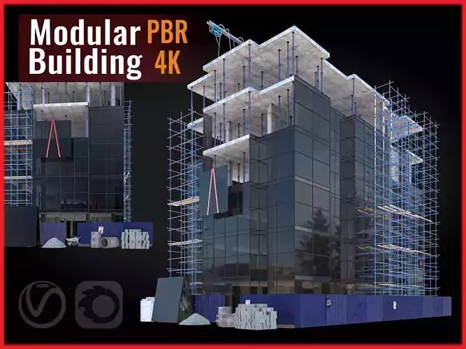 Lowpoly Modular Building 12