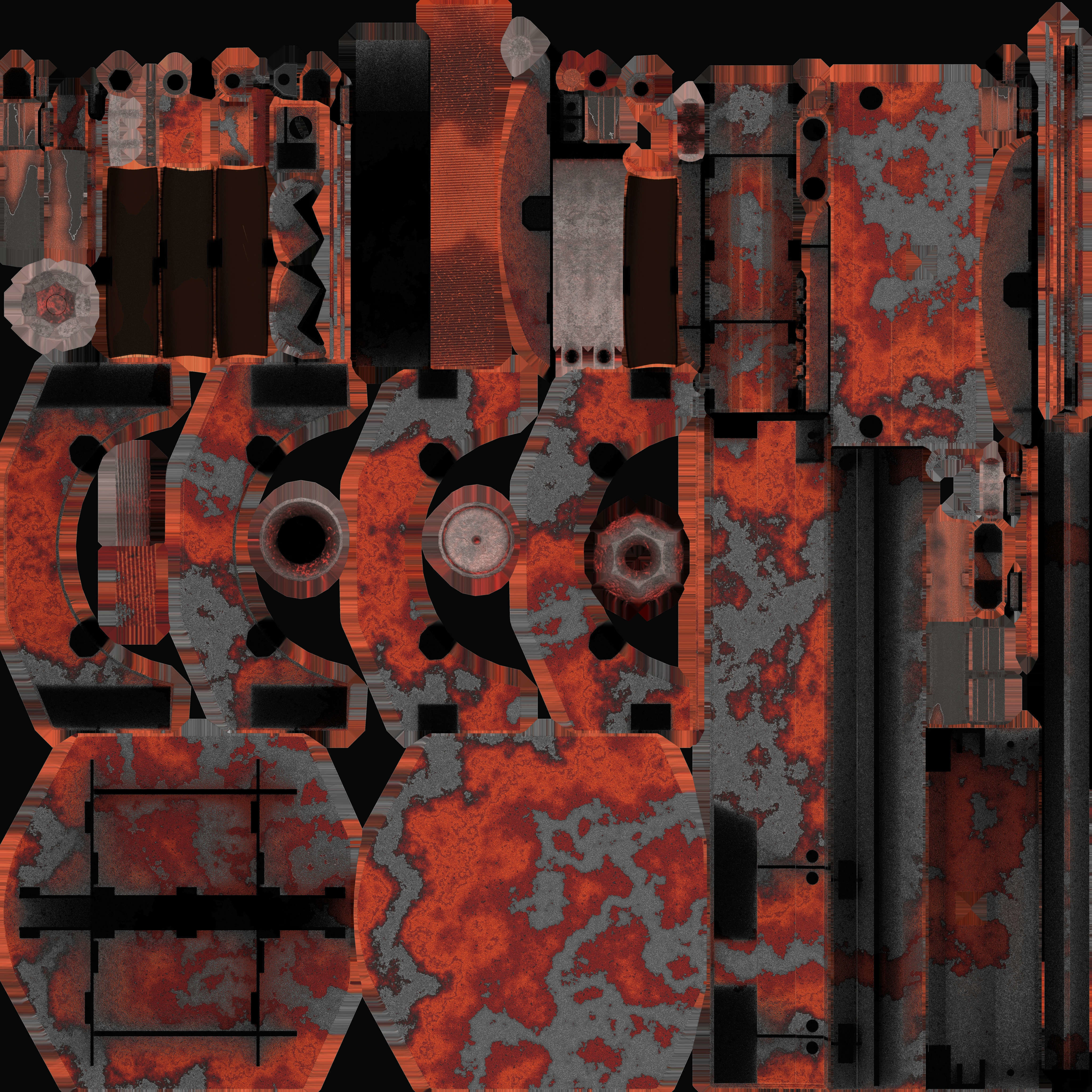 Spindle Gate Valve - Rusty Version - Package Low-poly 3D model_47