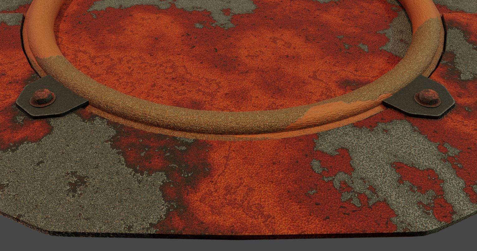 Spindle Gate Valve - Rusty Version - Package Low-poly 3D model_30