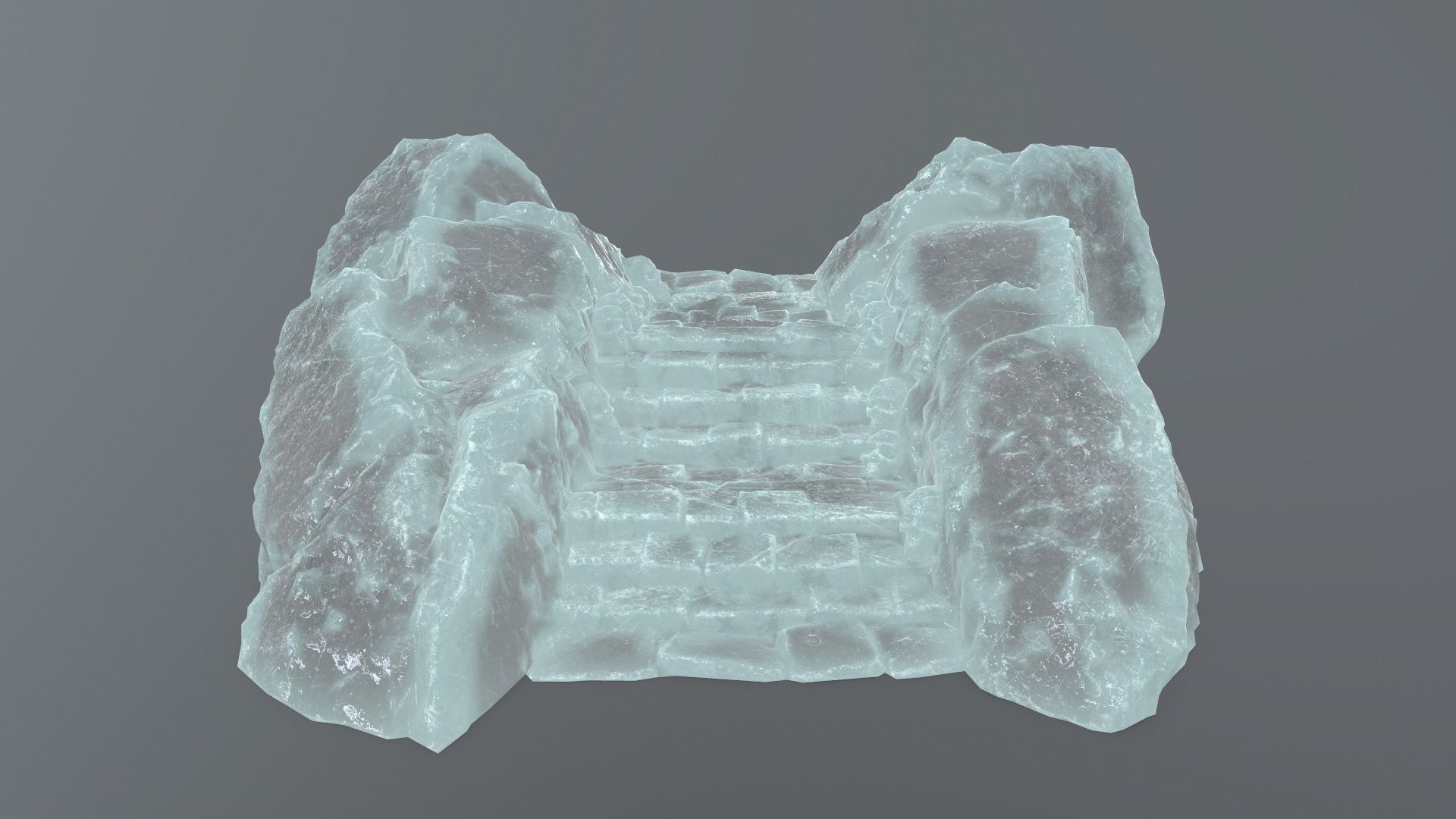 stairs Low-poly 3D model_13