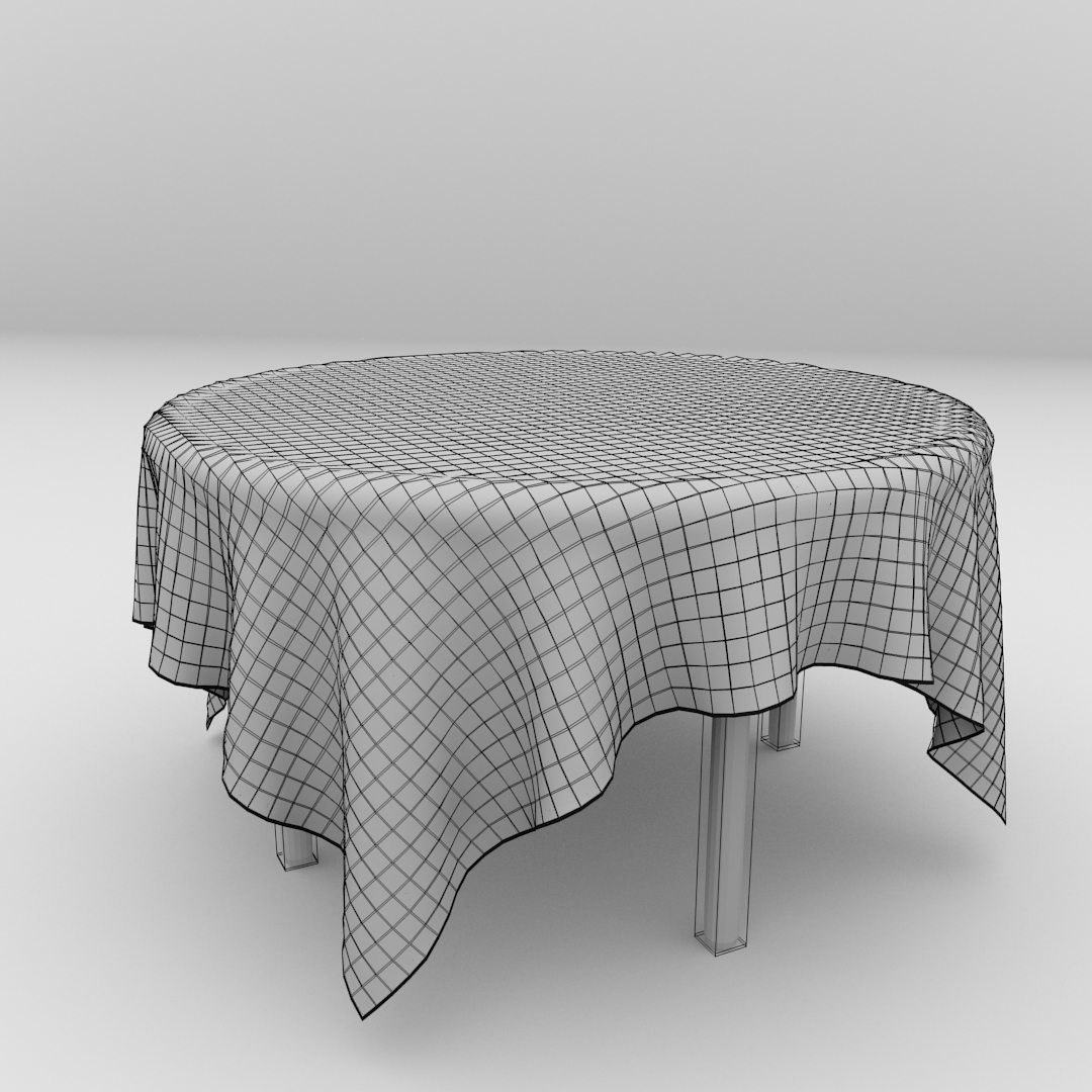 Table and Cloth 3D model_4