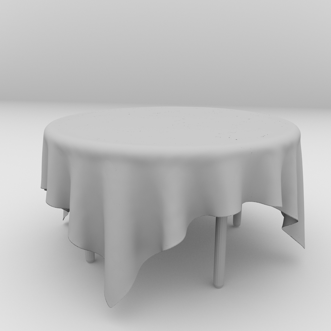 Table and Cloth 3D model_3