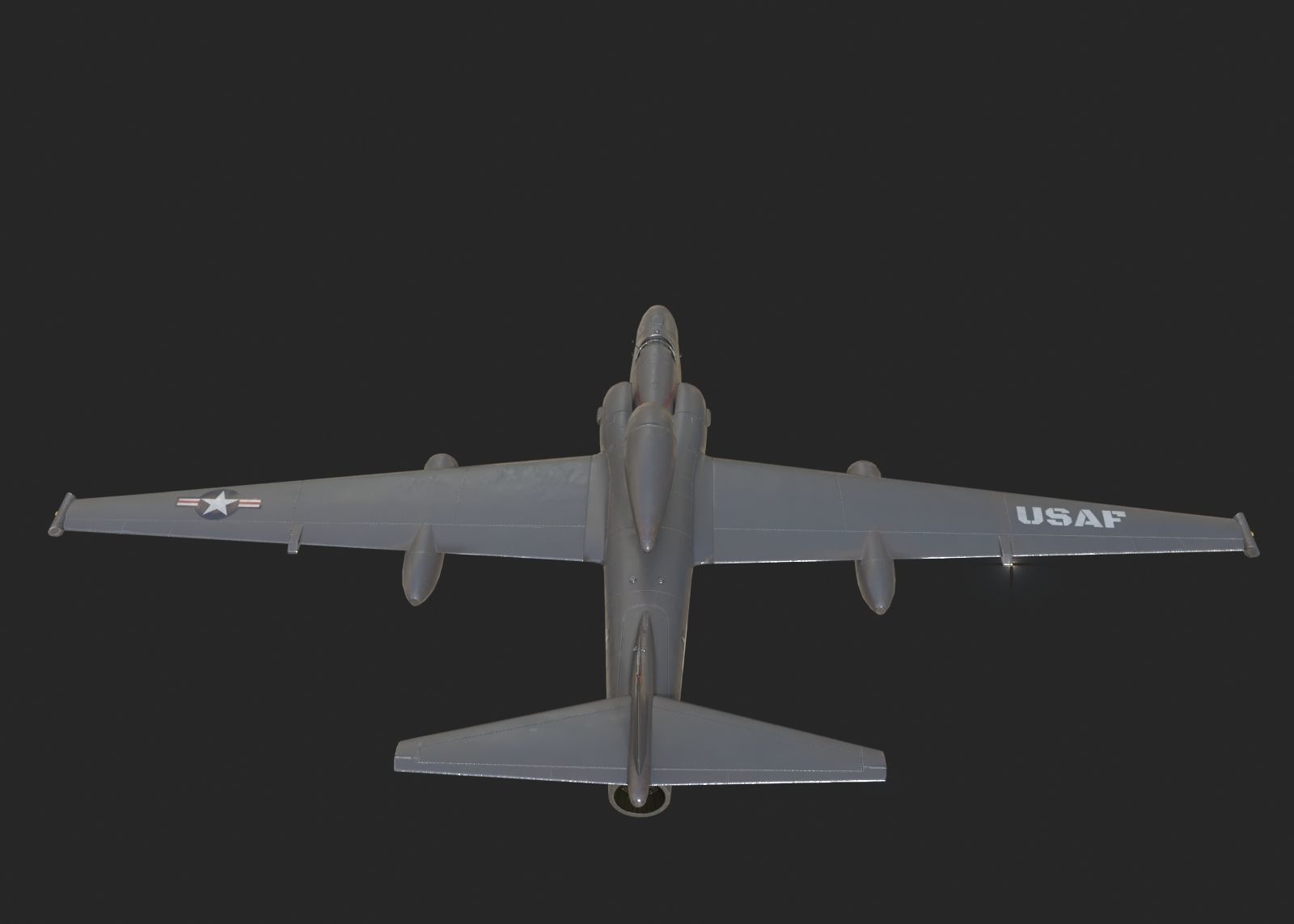3D model USA Air Force Lockheed U2S Dragon Lady reconnaissance airplane ...