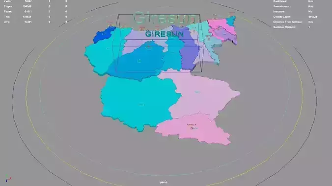 Giresun  Black Sea Region  Turkey map region geography political