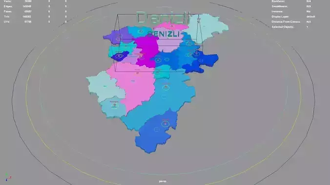 Denizli  Aegean Region  Turkey map region geography political