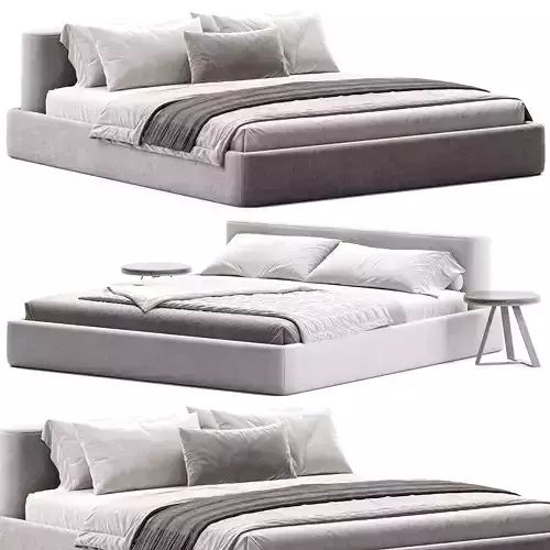 LAKE S Bed Low-poly 3D model