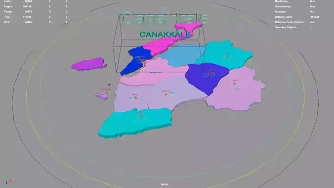 Canakkale  Marmara Region  Turkey map region geography political