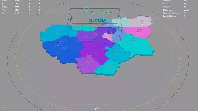 Bursa  Marmara Region  Turkey map region geography political