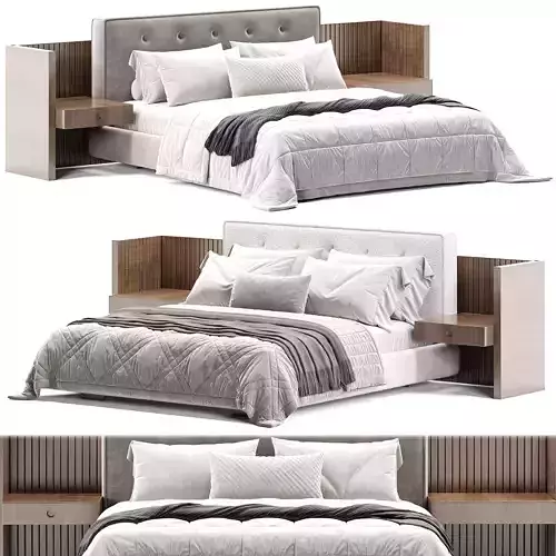 Brasilia Bed Low-poly 3D model