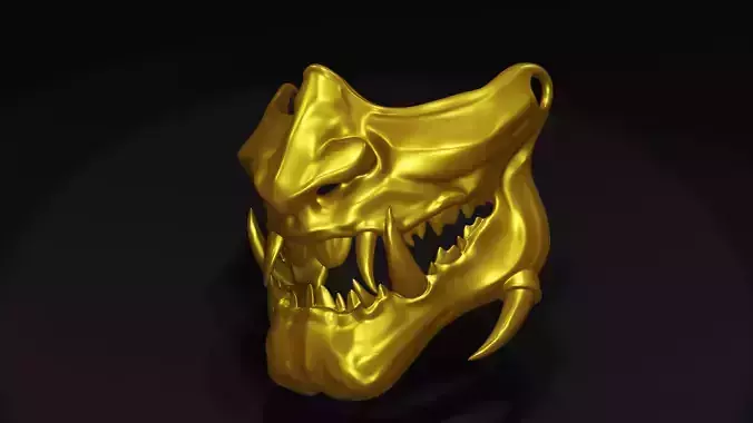  This 3d model Samurai mask Oni is intended for 3d printing
