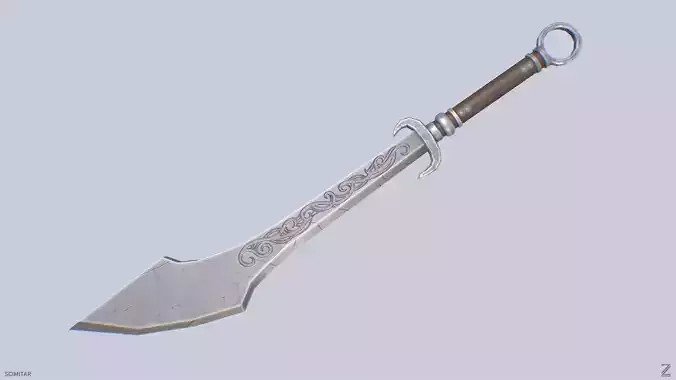 Scimitar Low-poly 3D model