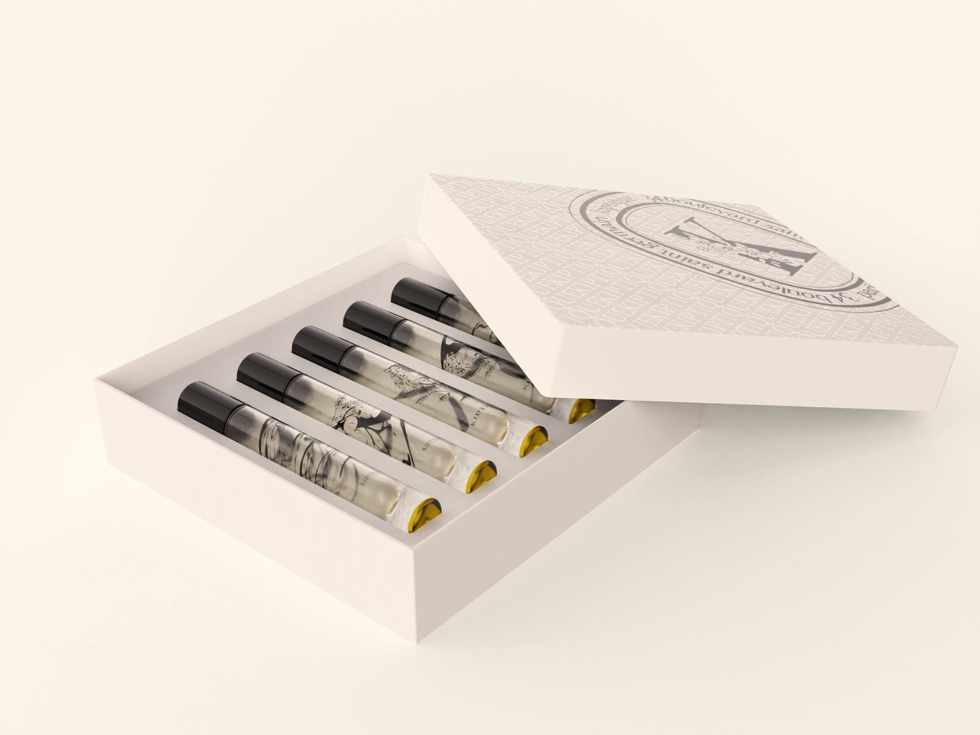 Roller Ball Perfume Gift Set with packaging Free 3D model_7