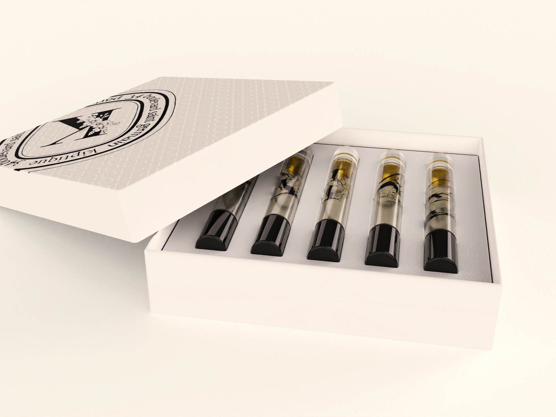 Roller Ball Perfume Gift Set with packaging Free 3D model_1