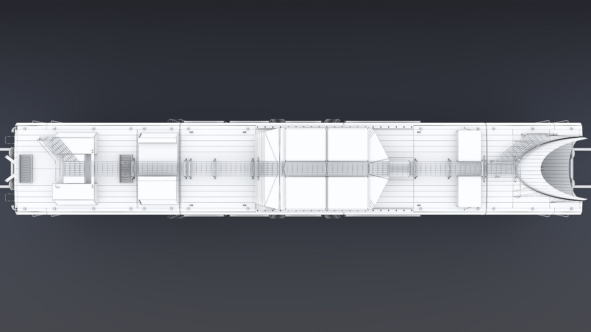Union Pacific Gas turbine-electric locomotive Low-poly 3D model_73