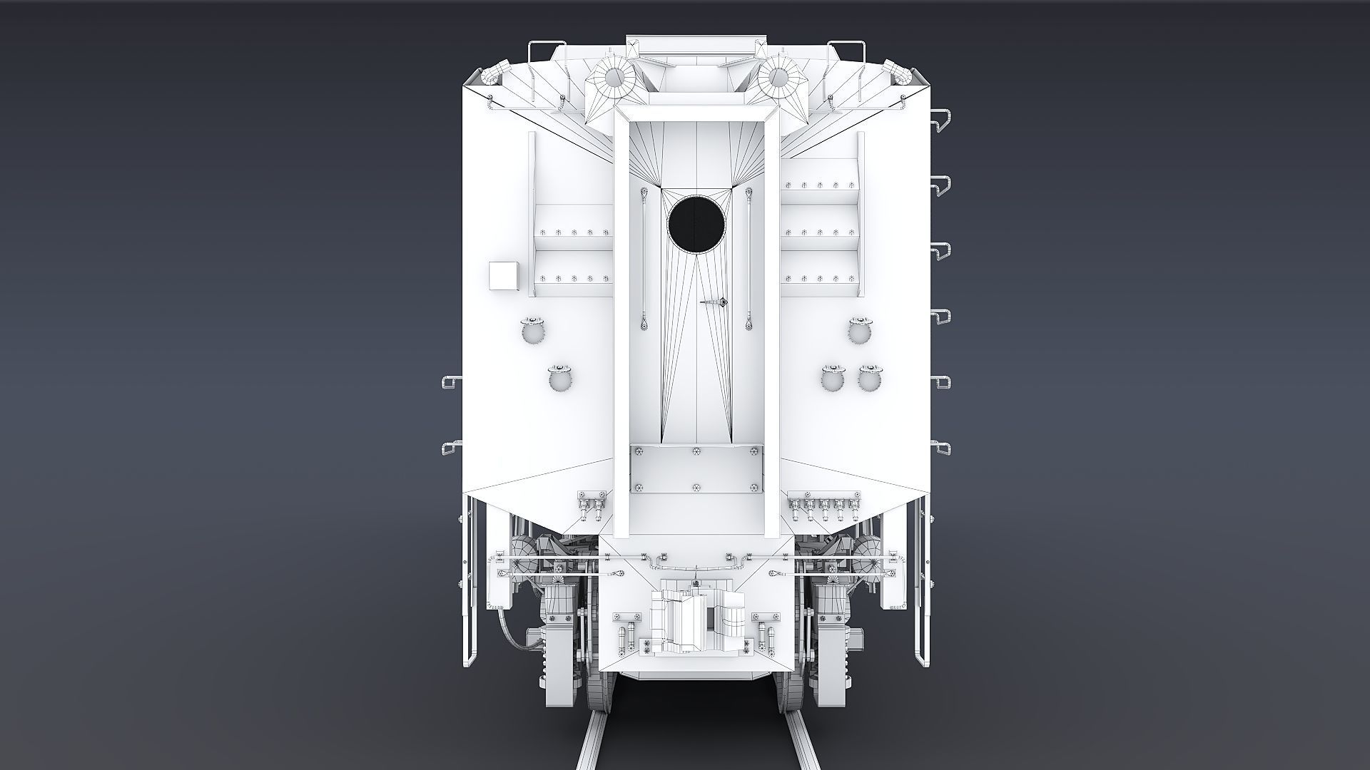 Union Pacific Gas turbine-electric locomotive Low-poly 3D model_67