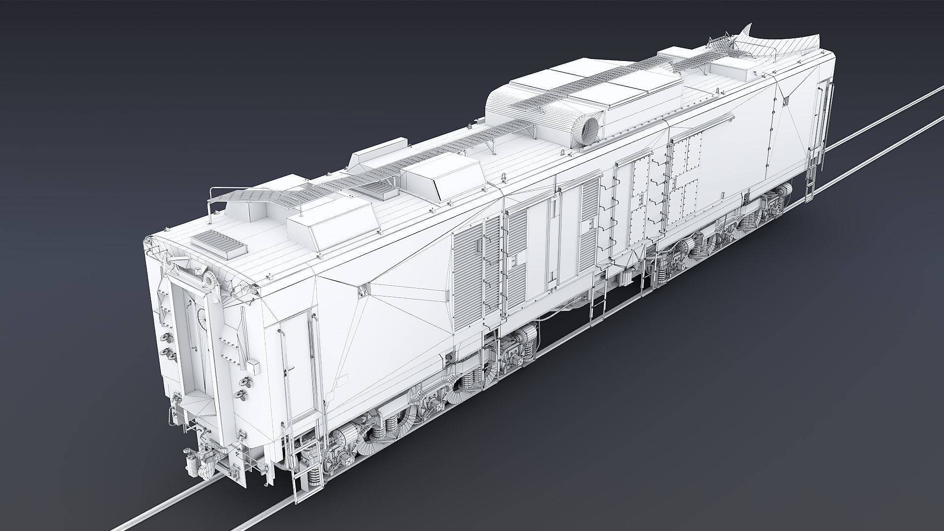 Union Pacific Gas turbine-electric locomotive Low-poly 3D model_76