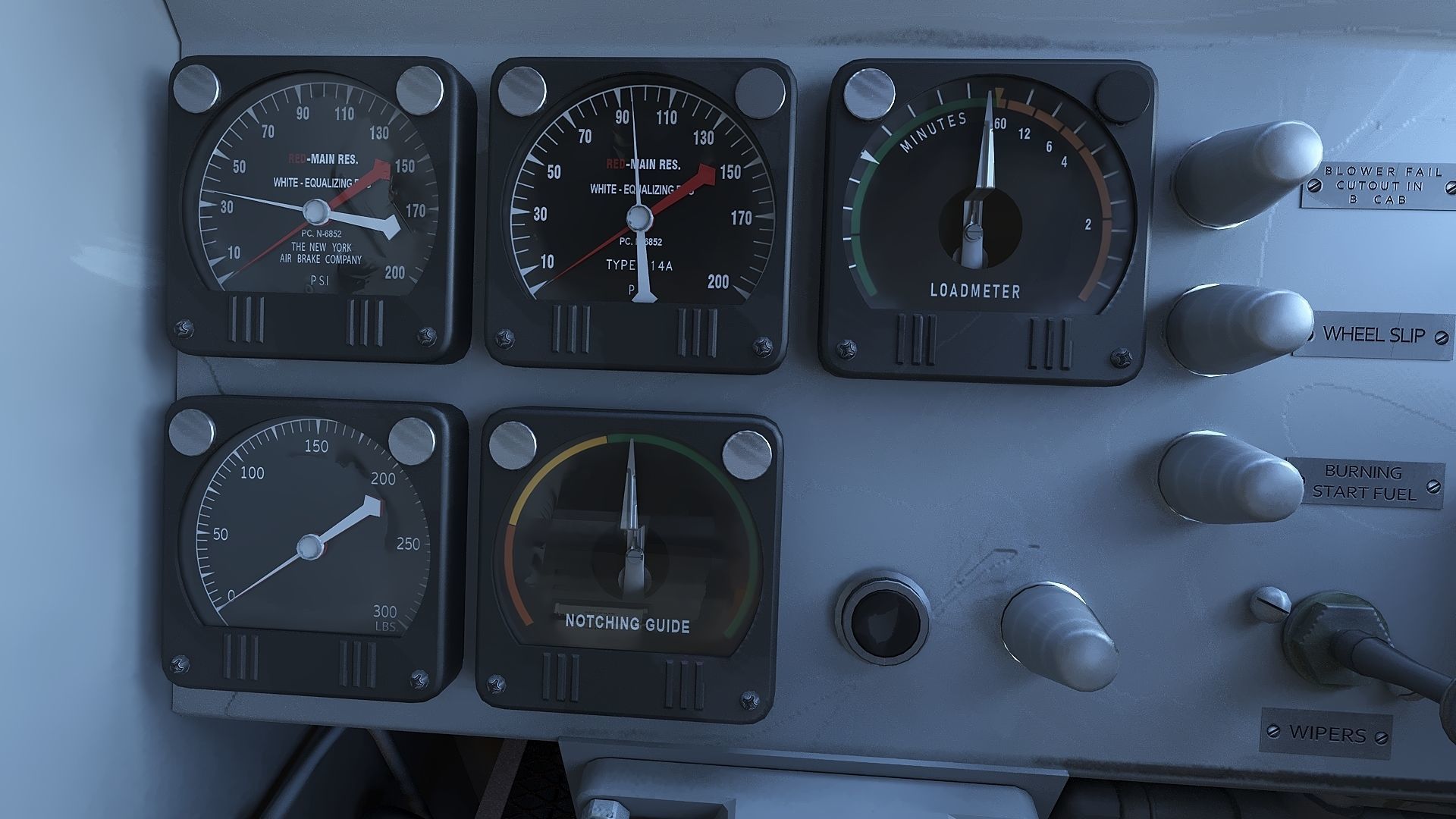 Union Pacific Gas turbine-electric locomotive Low-poly 3D model_23