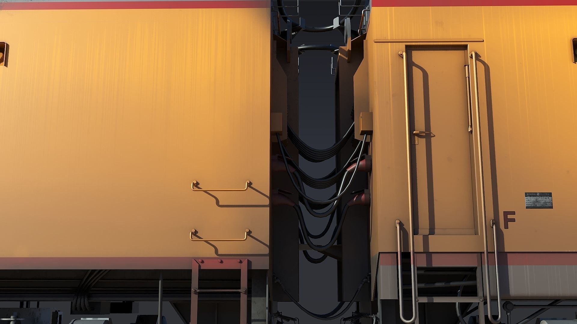 Union Pacific Gas turbine-electric locomotive Low-poly 3D model_31