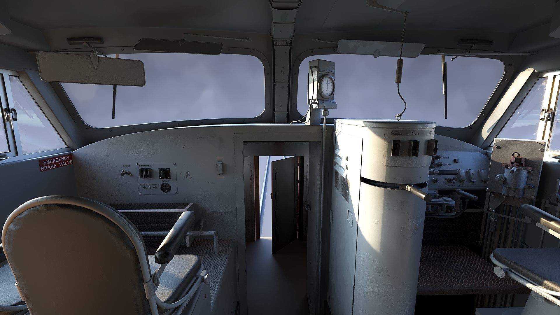 Union Pacific Gas turbine-electric locomotive Low-poly 3D model_20