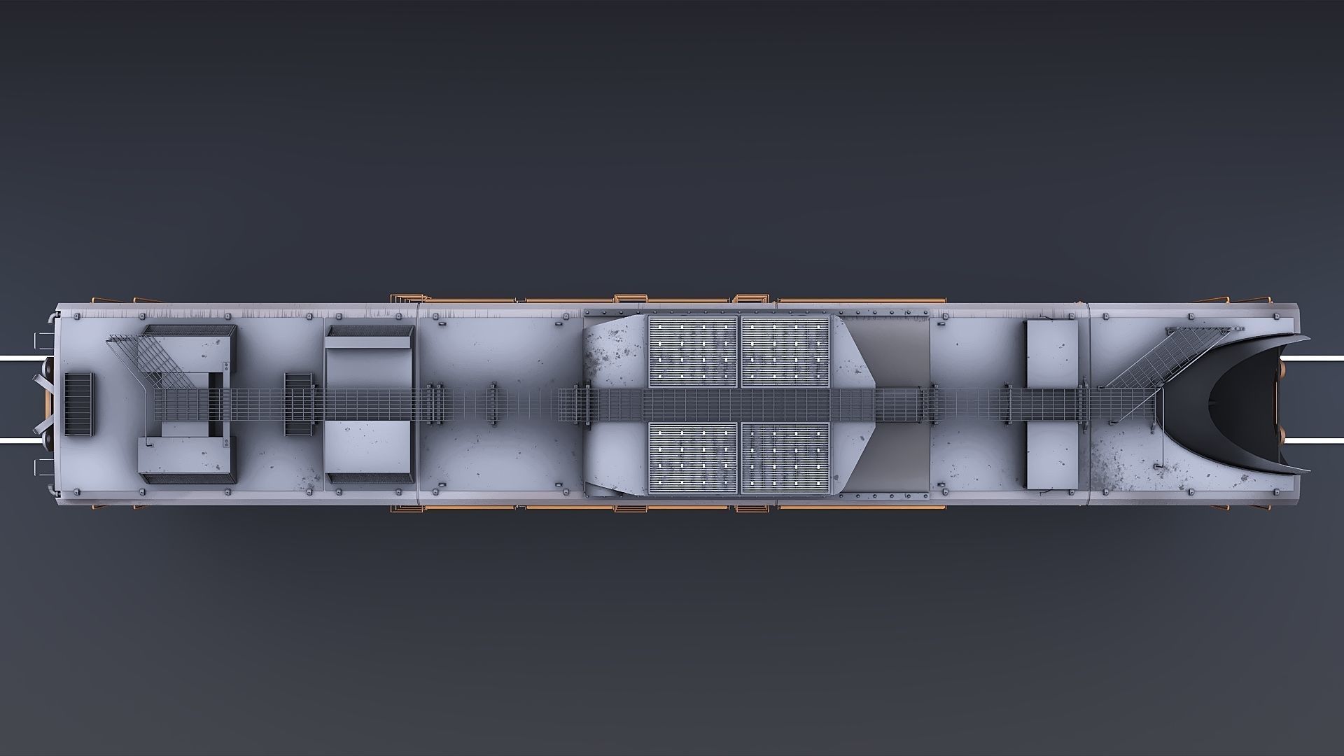 Union Pacific Gas turbine-electric locomotive Low-poly 3D model_42