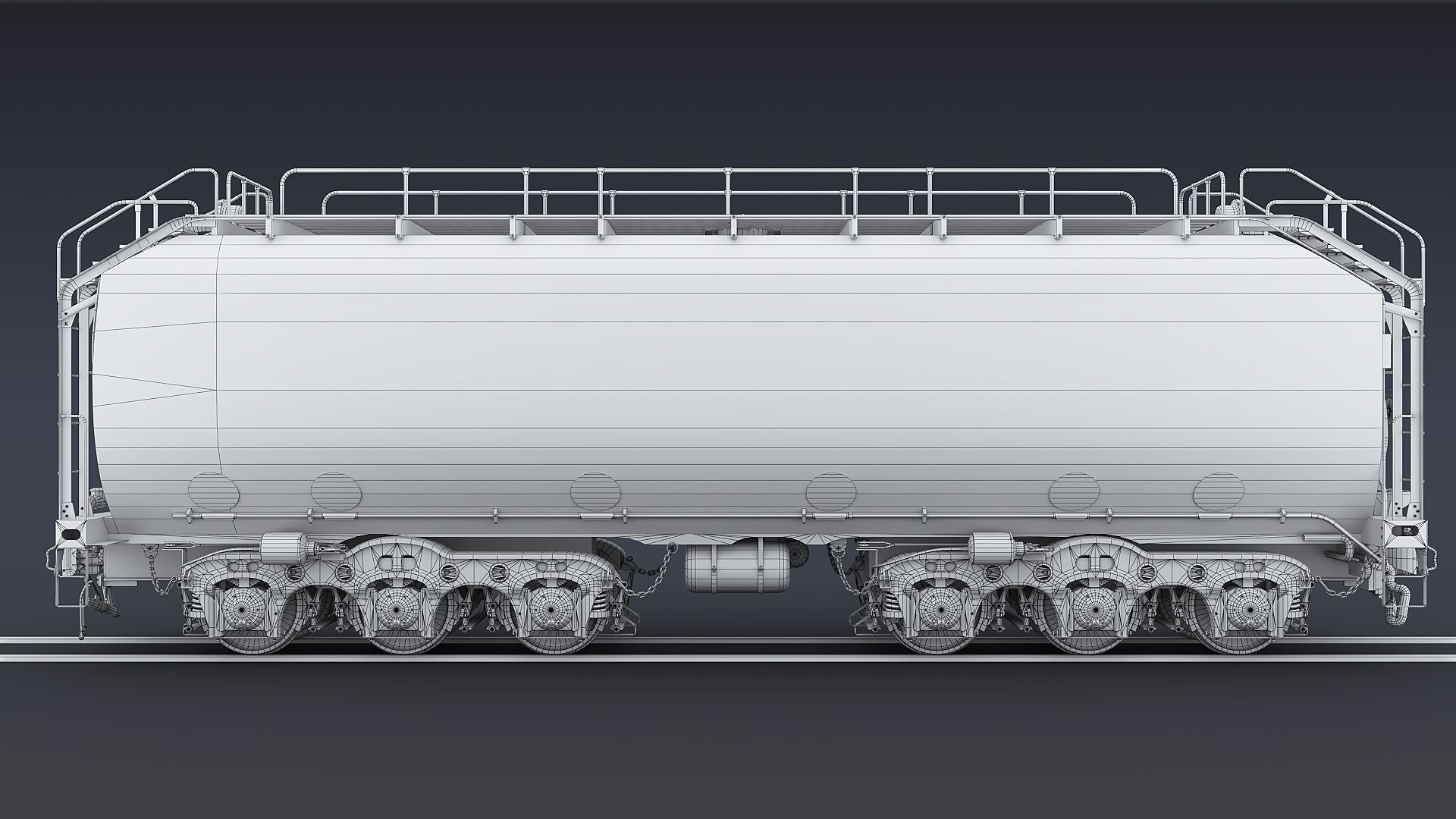 Union Pacific Gas turbine-electric locomotive Low-poly 3D model_78