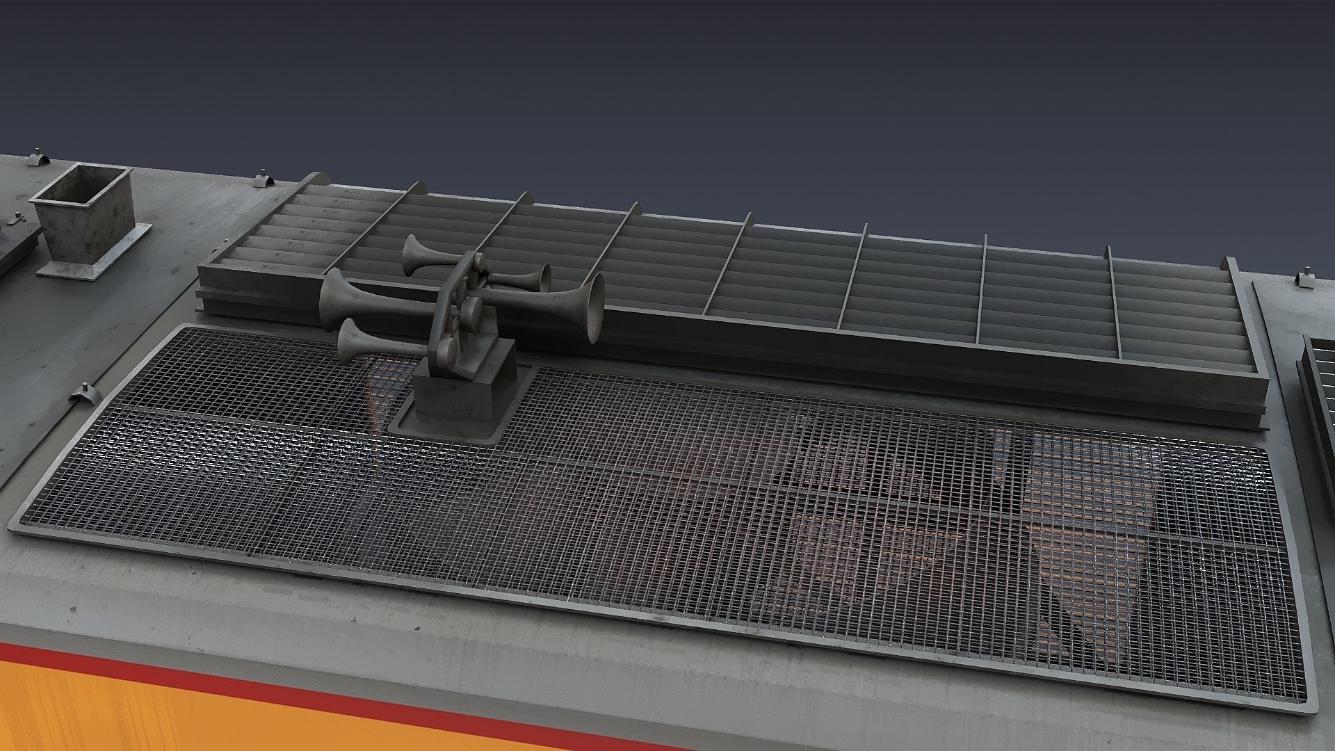 Union Pacific Gas turbine-electric locomotive Low-poly 3D model_33