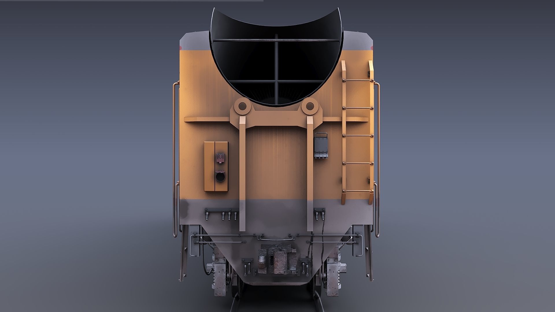 Union Pacific Gas turbine-electric locomotive Low-poly 3D model_41