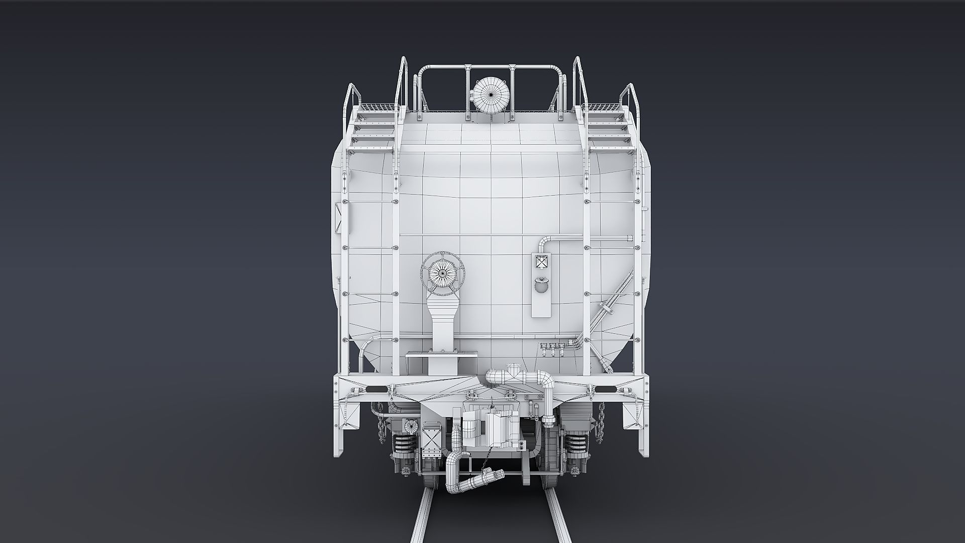 Union Pacific Gas turbine-electric locomotive Low-poly 3D model_79