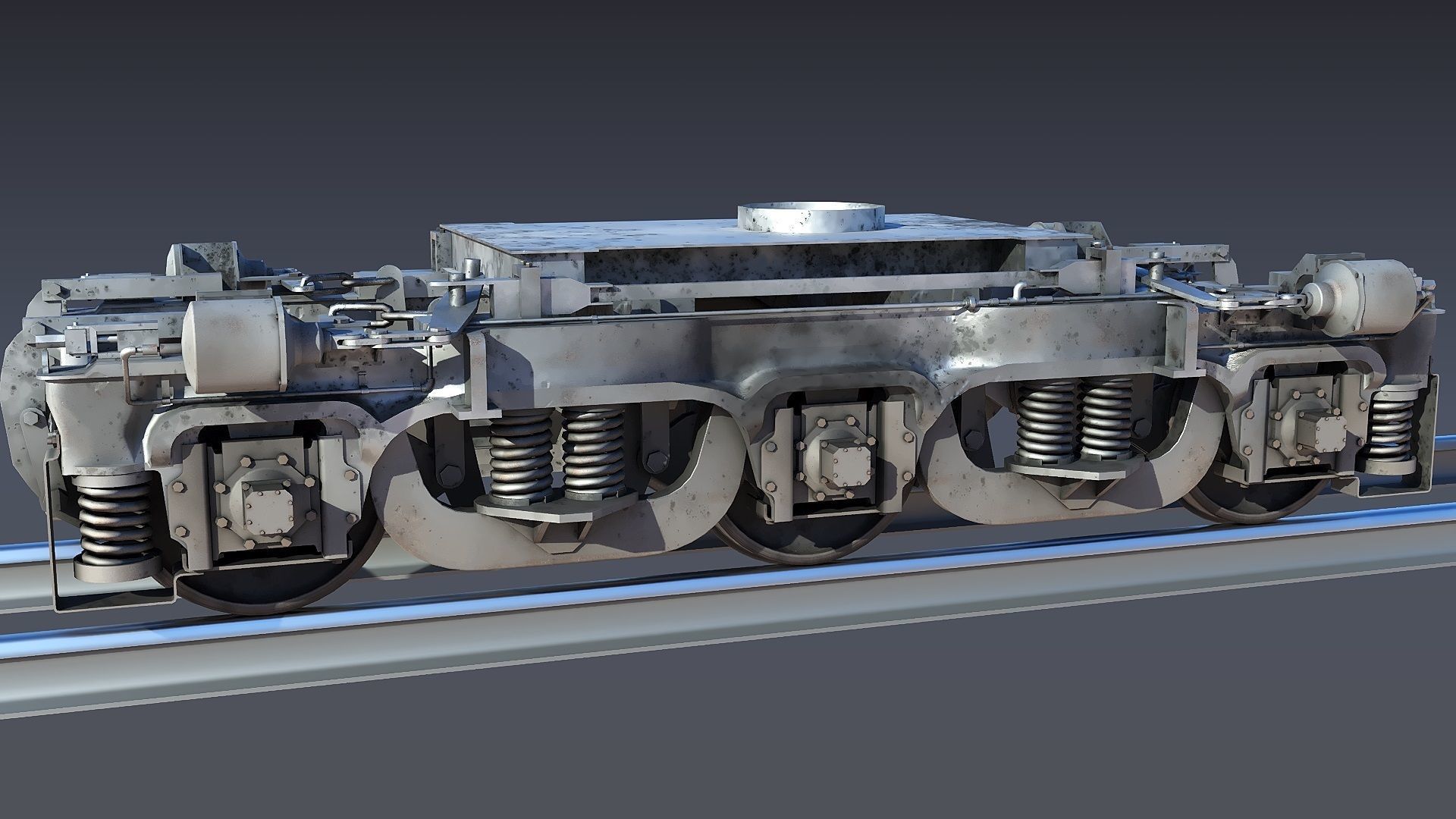 Union Pacific Gas turbine-electric locomotive Low-poly 3D model_56