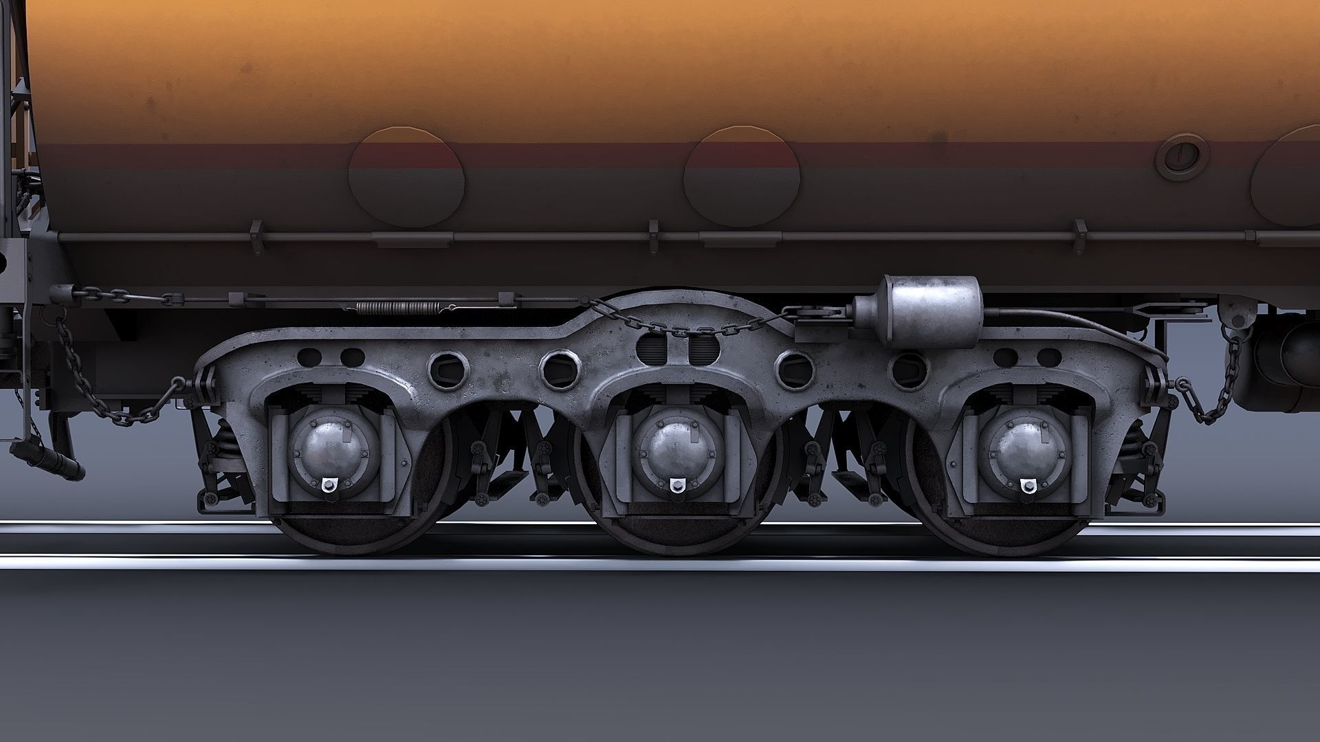 Union Pacific Gas turbine-electric locomotive Low-poly 3D model_53