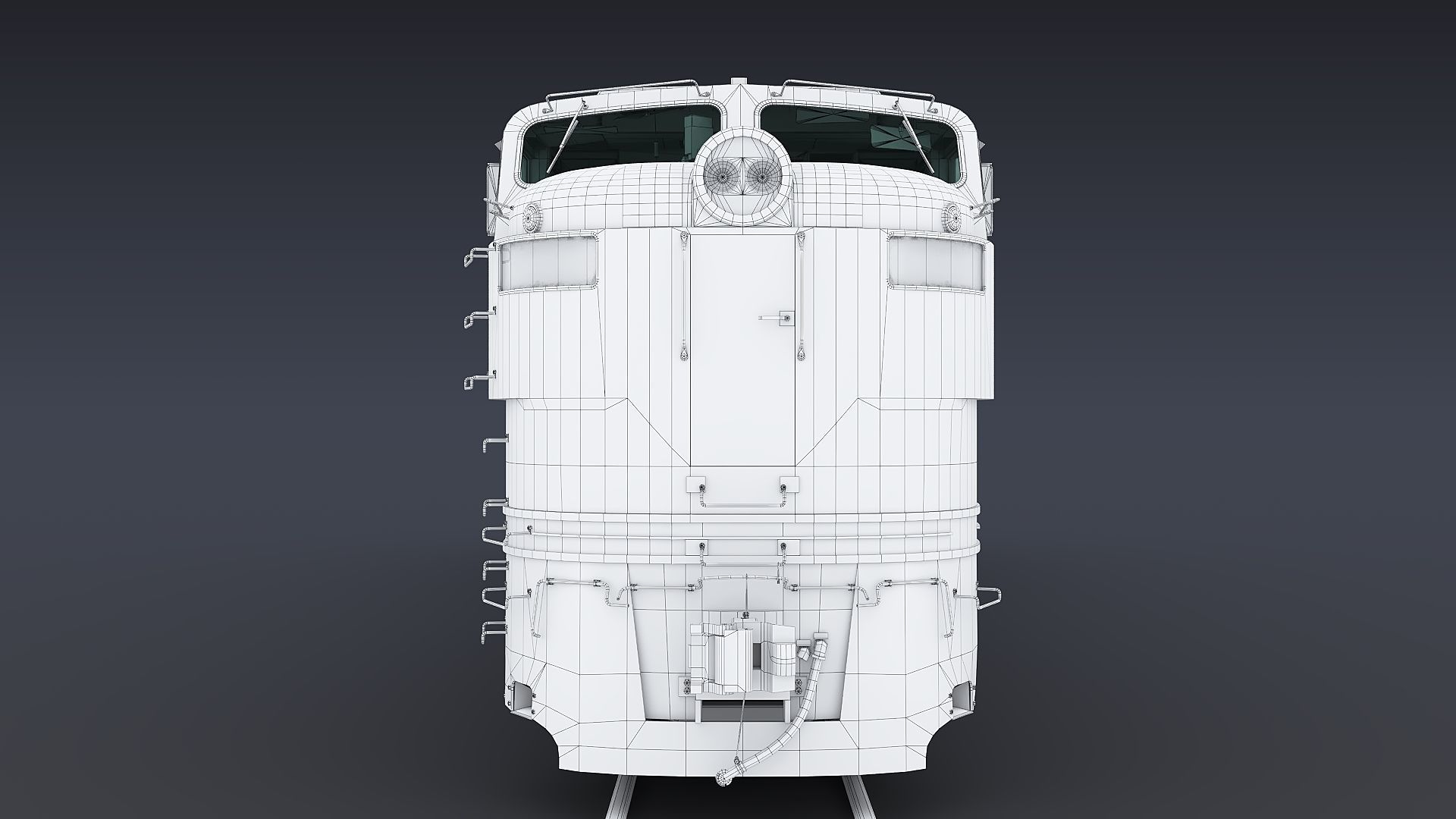 Union Pacific Gas turbine-electric locomotive Low-poly 3D model_63