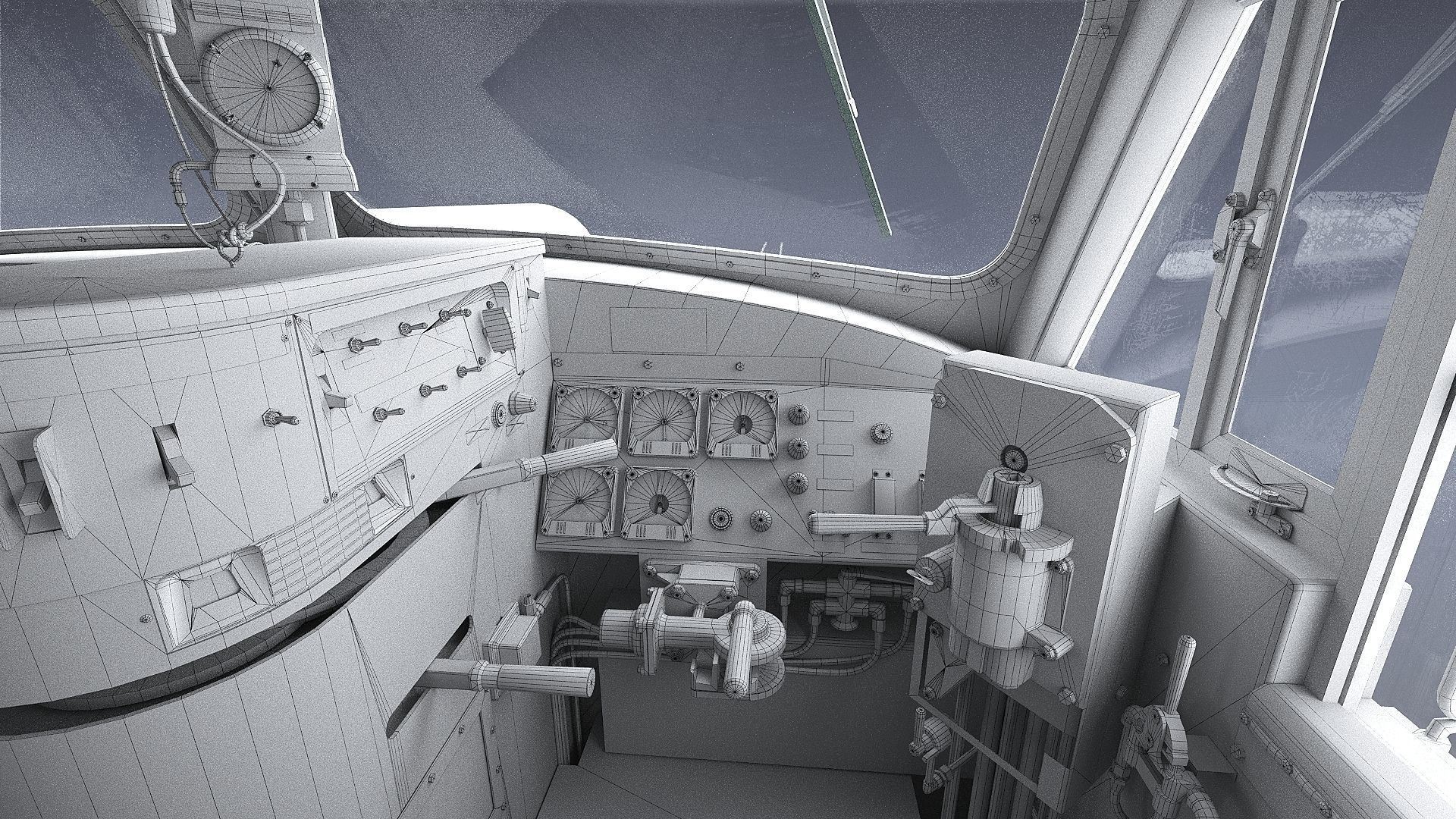 Union Pacific Gas turbine-electric locomotive Low-poly 3D model_65