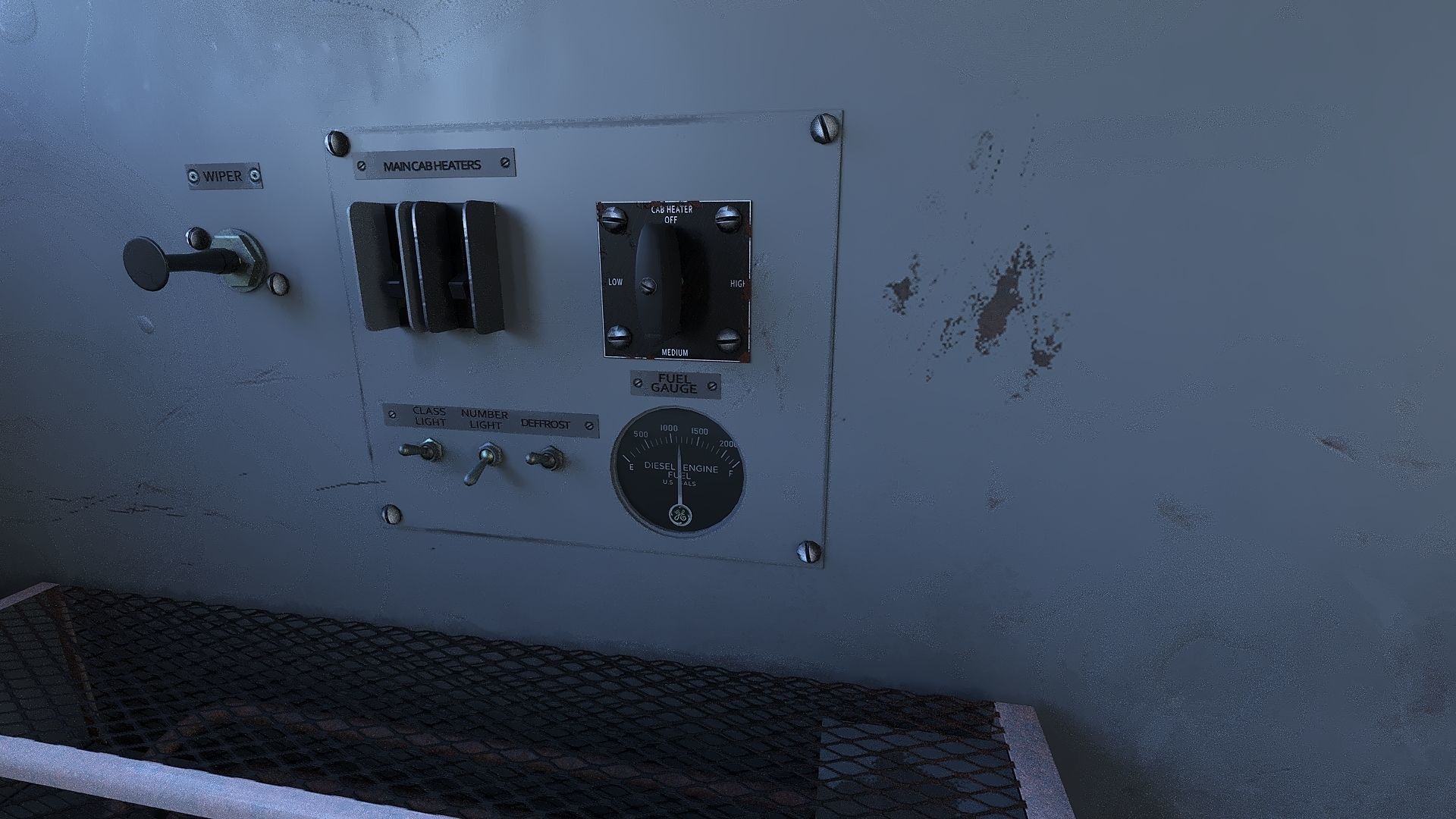 Union Pacific Gas turbine-electric locomotive Low-poly 3D model_25