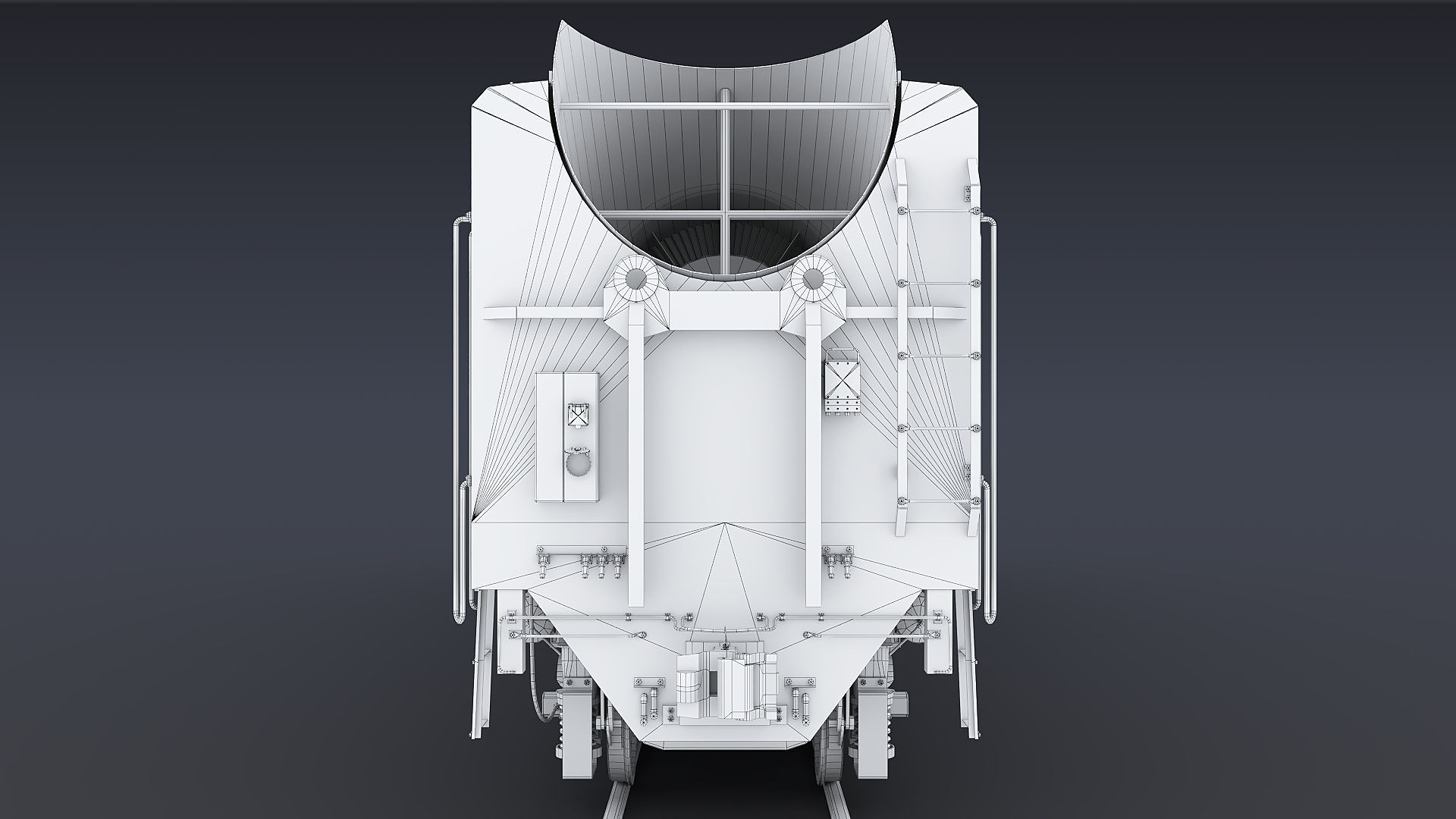 Union Pacific Gas turbine-electric locomotive Low-poly 3D model_71