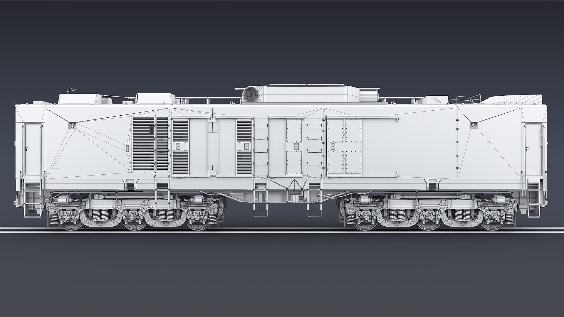 Union Pacific Gas turbine-electric locomotive Low-poly 3D model_72