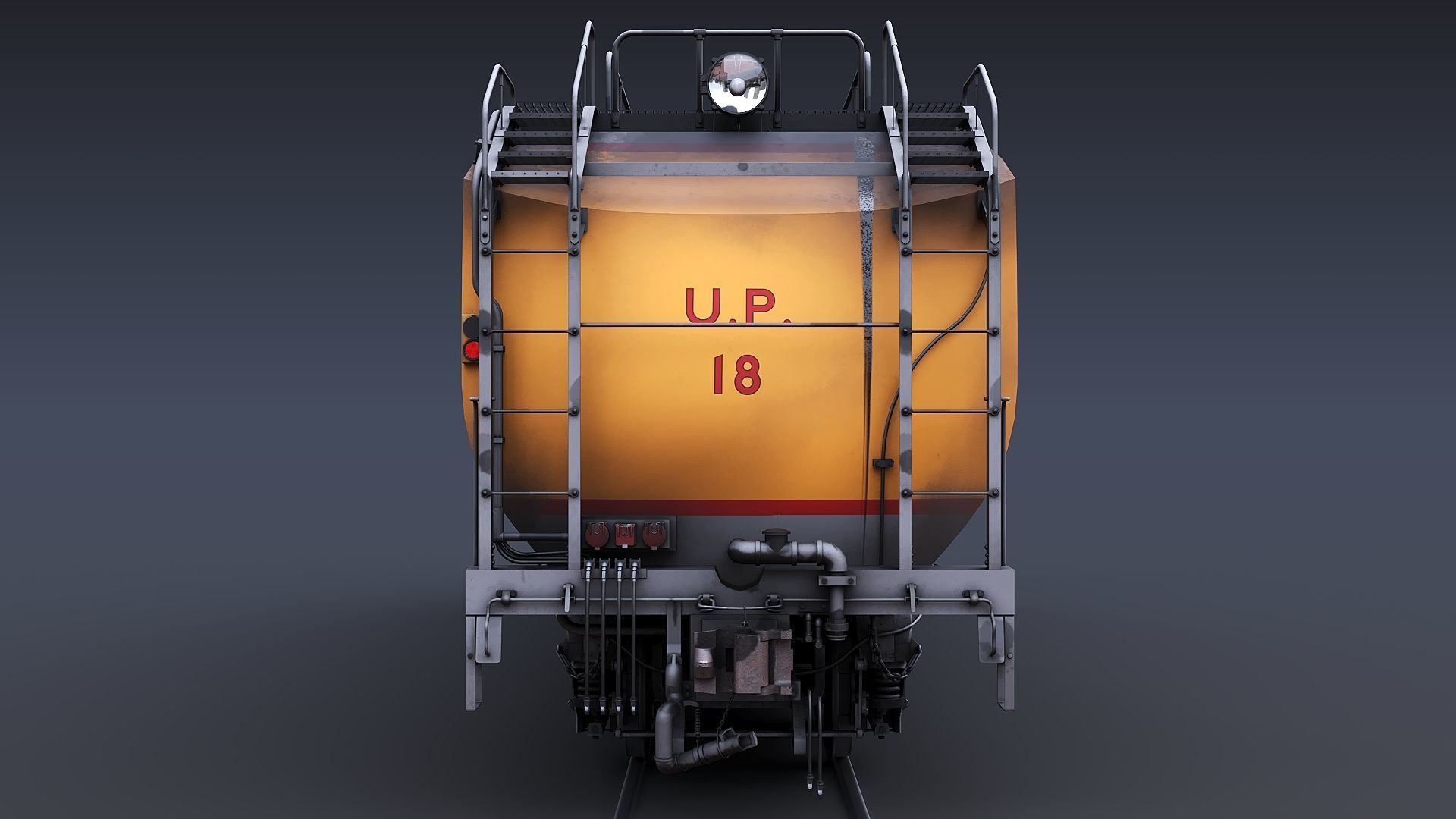 Union Pacific Gas turbine-electric locomotive Low-poly 3D model_47