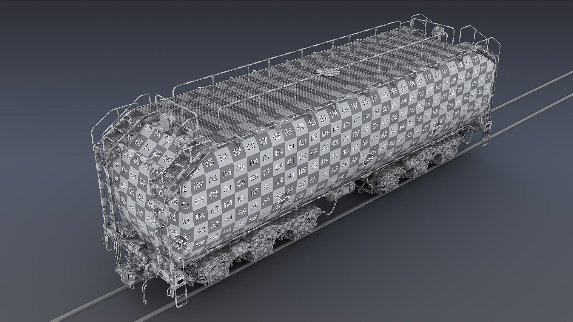 Union Pacific Gas turbine-electric locomotive Low-poly 3D model_89