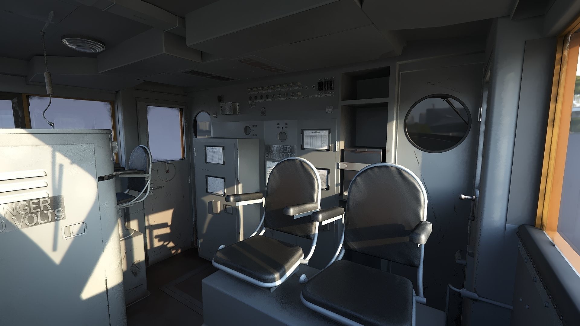 Union Pacific Gas turbine-electric locomotive Low-poly 3D model_19