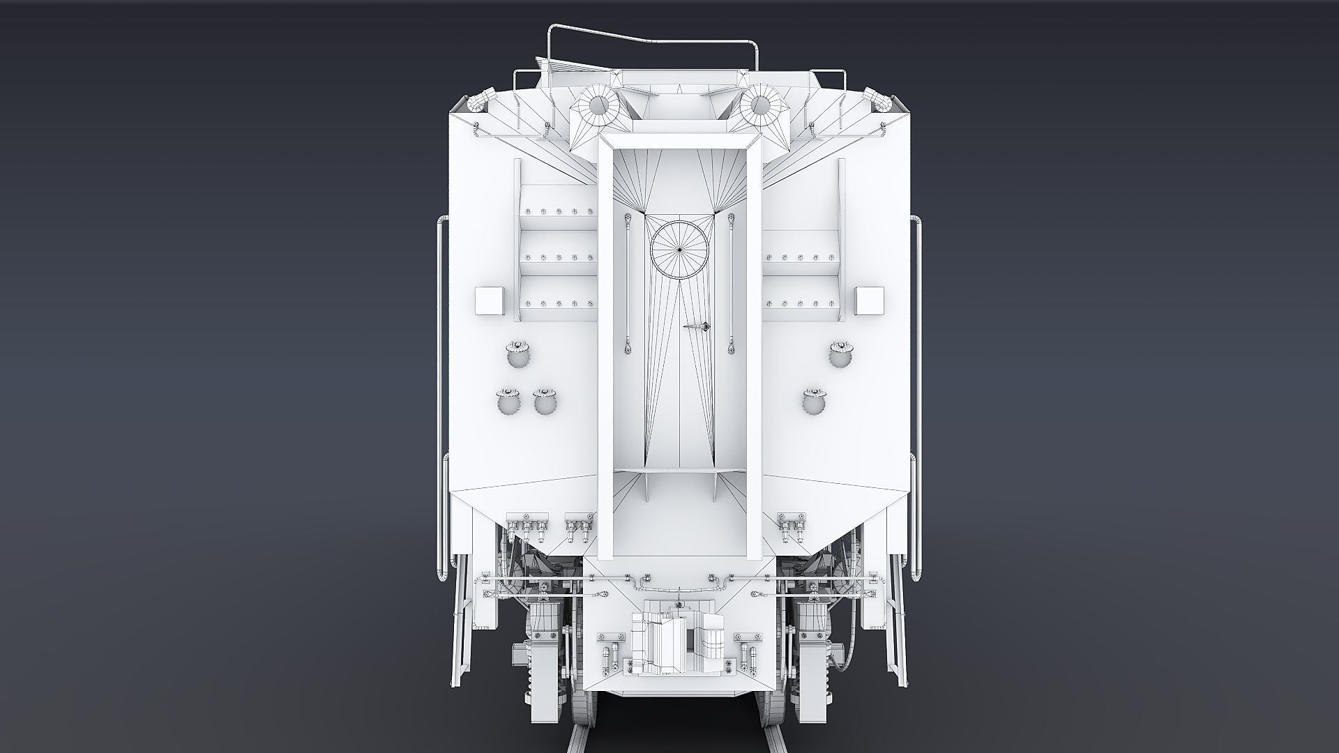 Union Pacific Gas turbine-electric locomotive Low-poly 3D model_75