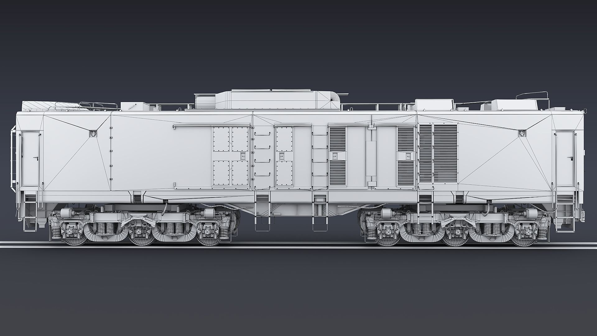 Union Pacific Gas turbine-electric locomotive Low-poly 3D model_70