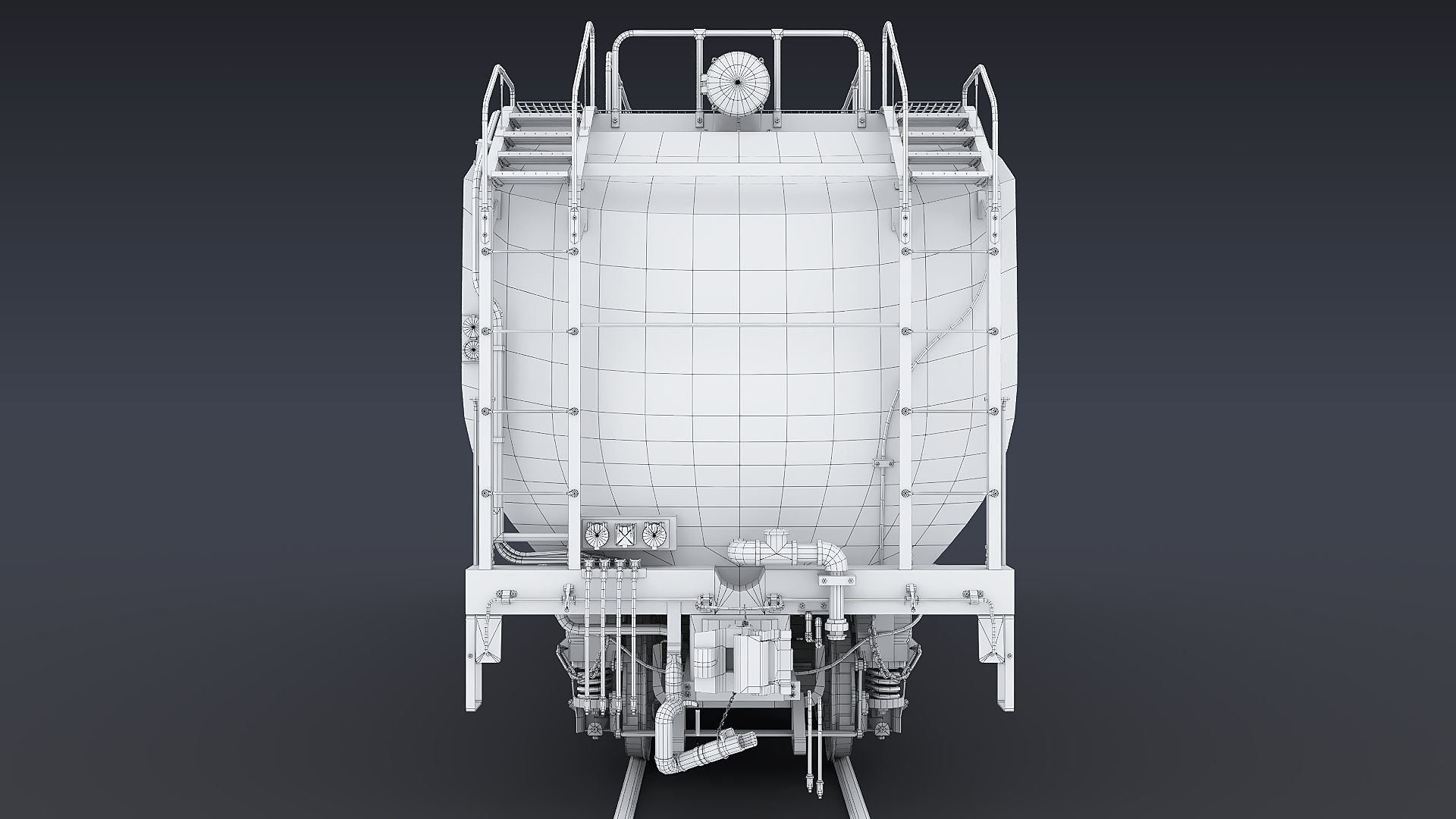 Union Pacific Gas turbine-electric locomotive Low-poly 3D model_80