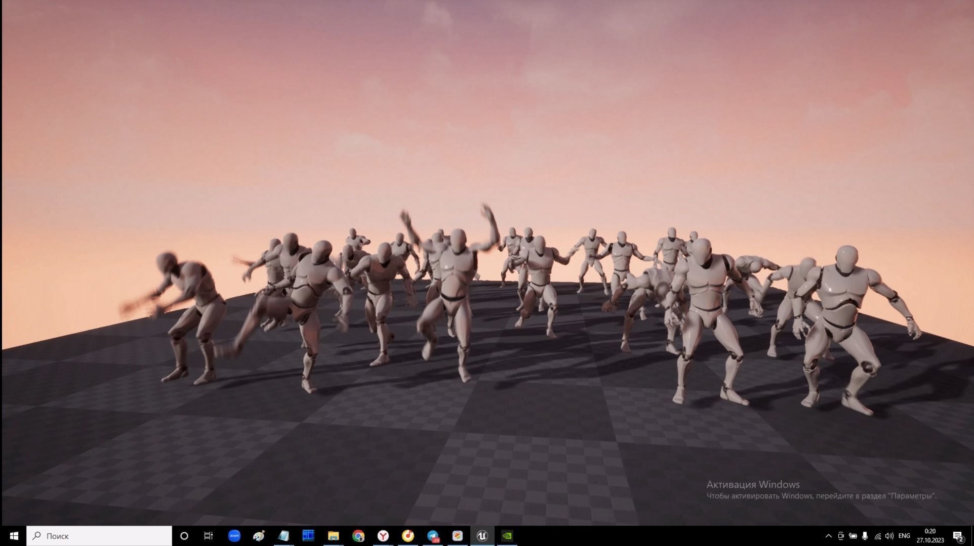 Attack Horror Animations  25 dynamic animations for UE4 skeleton Low-poly 3D model_22