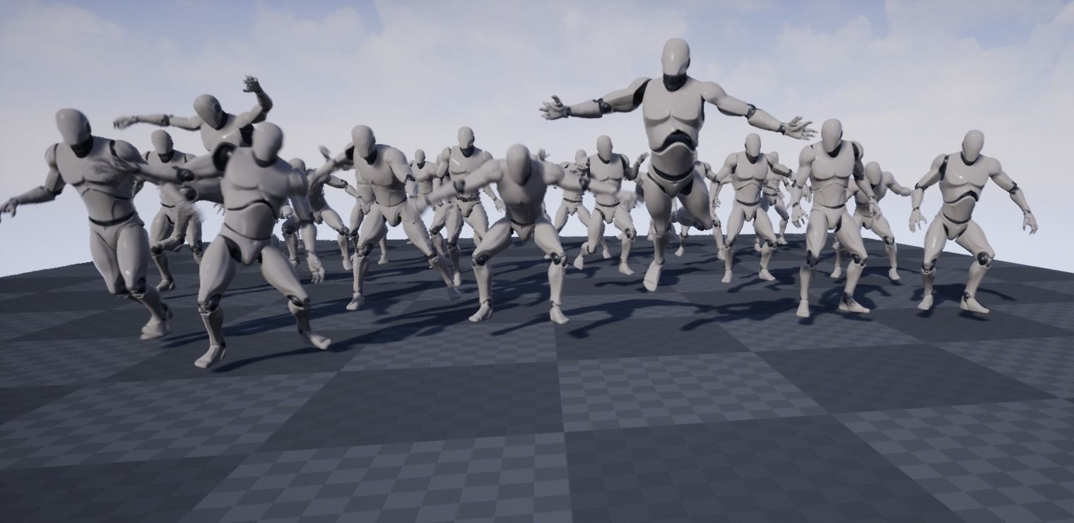 Attack Horror Animations  25 dynamic animations for UE4 skeleton Low-poly 3D model_16