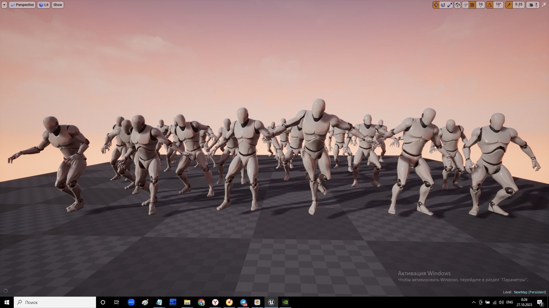 Attack Horror Animations  25 dynamic animations for UE4 skeleton Low-poly 3D model_20