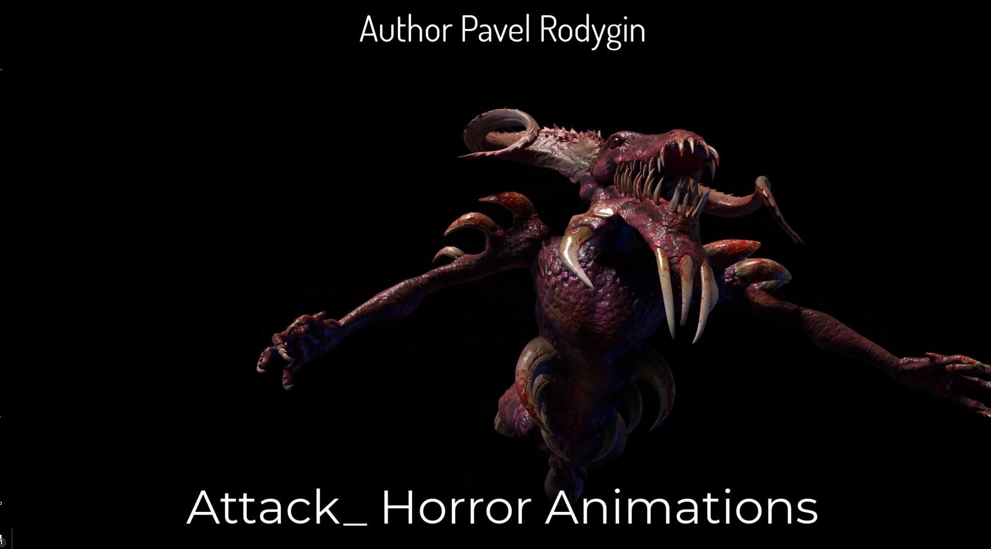 Attack Horror Animations  25 dynamic animations for UE4 skeleton Low-poly 3D model_8