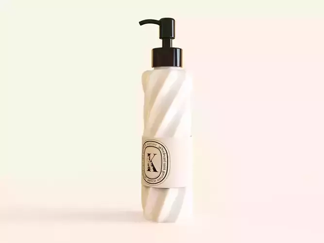 Hand and body lotion Threaded Dispenser with paper tag