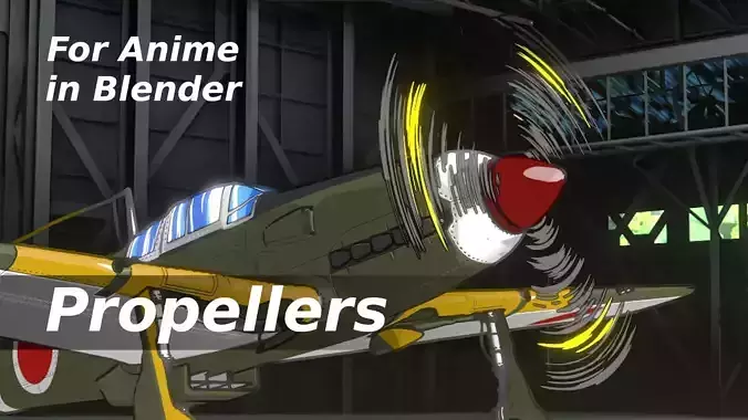 For Anime in Blender - Propellers - Eevee 3D model